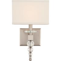 Crystorama CLO-8892-BN Clover 1 Light 10 inch Brushed Nickel Wall Sconce Wall Light in Brushed Nickel (BN) thumb