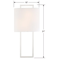 Crystorama FRE-422-PN Fremont 2 Light 10 inch Polished Nickel ADA Wall Sconce Wall Light in Polished Nickel (PN) FRE-422-PN_2_.jpg thumb