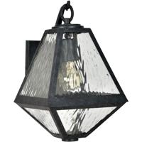 Crystorama GLA-9701-WT-BC Glacier 1 Light 13 inch Black Charcoal Outdoor Wall Mount in Water photo thumbnail