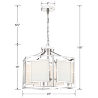 Crystorama HIL-995-PN Hillcrest 6 Light 22 inch Polished Nickel Chandelier Ceiling Light in Polished Nickel (PN) alternative photo thumbnail