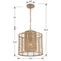 Crystorama JAY-A5001-BS Jayna 1 Light 13 inch Burnished Silver Pendant Ceiling Light JAY-A5001-BS_4_.jpg thumb