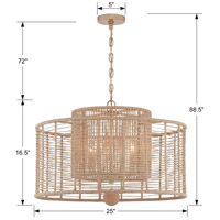 Crystorama JAY-A5004-BS Jayna 4 Light 25 inch Burnished Silver Chandelier Ceiling Light alternative photo thumbnail