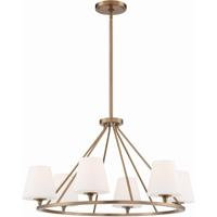 Crystorama KEE-A3006-VG Keenan 6 Light 31 inch Vibrant Gold Chandelier Ceiling Light in Vibrant Gold (VG) thumb