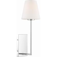 Crystorama LEN-250-OP-CH Lena 1 Light 6 inch Polished Chrome Wall Sconce Wall Light in Chrome (CH) thumb