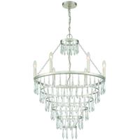 Crystorama LUC-A9066-SA Lucille 6 Light 24 inch Antique Silver Chandelier Ceiling Light photo thumbnail