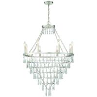 Crystorama LUC-A9068-SA Lucille 8 Light 28 inch Antique Silver Chandelier Ceiling Light photo thumbnail