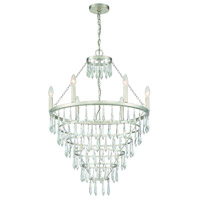 Crystorama LUC-A9066-SA Lucille 6 Light 24 inch Antique Silver Chandelier Ceiling Light alternative photo thumbnail
