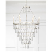 Crystorama LUC-A9066-SA Lucille 6 Light 24 inch Antique Silver Chandelier Ceiling Light alternative photo thumbnail