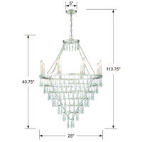 Crystorama LUC-A9068-SA Lucille 8 Light 28 inch Antique Silver Chandelier Ceiling Light alternative photo thumbnail