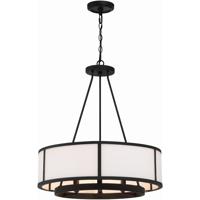 Crystorama BRY-8006-BF Bryant 6 Light 24 inch Black Forged Chandelier Ceiling Light photo thumbnail