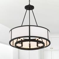 Crystorama BRY-8006-BF Bryant 6 Light 24 inch Black Forged Chandelier Ceiling Light alternative photo thumbnail