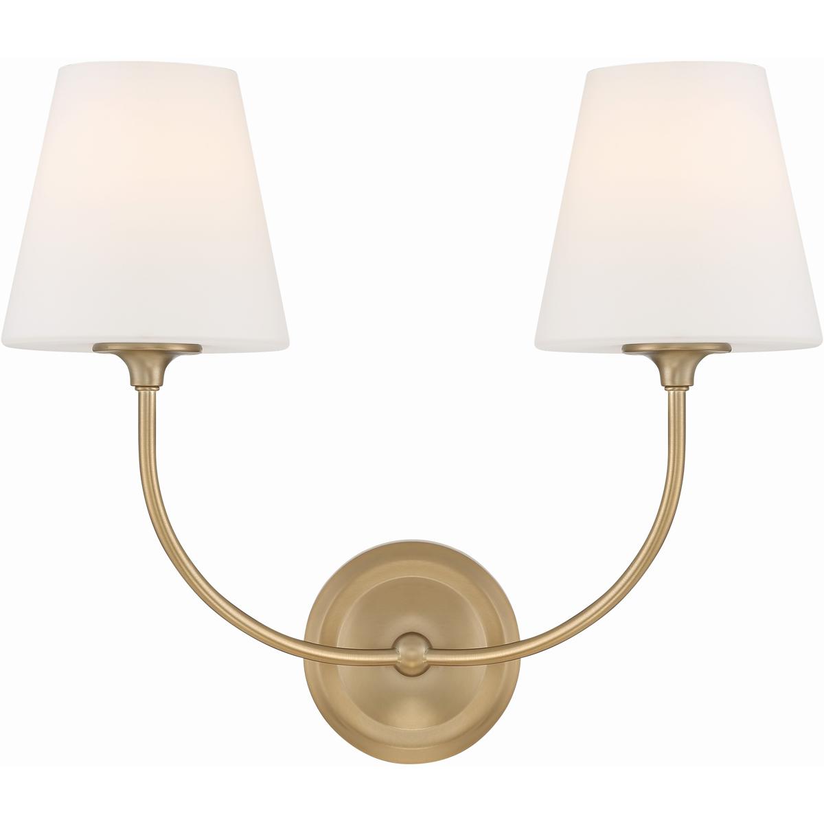 Crystorama 2442-OP-VG Sylvan Bath Wall Light in Vibrant Gold
