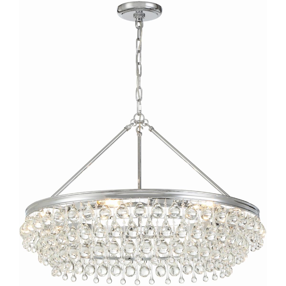 Crystorama 275CH Calypso 6 Light 30 inch Polished Chrome Chandelier Ceiling Light