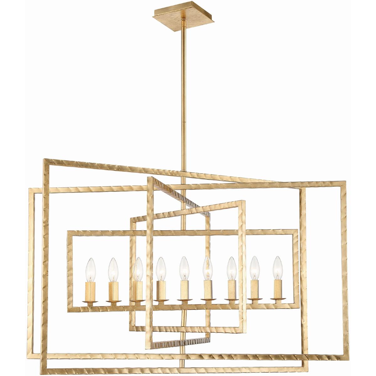 Crystorama 337-GA Capri 9 Light 39 inch Antique Gold Chandelier Ceiling Light