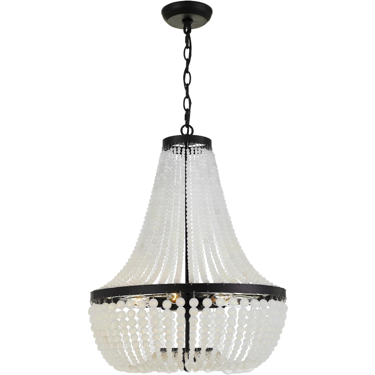 Crystorama 608MK Rylee 6 Light 19 inch Matte Black Chandelier Ceiling Light eBay