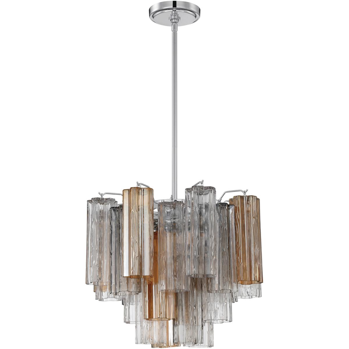 Crystorama ADD-300-CH-AU Addis 4 Light 17.75 inch Polished Chrome Mini Chandelier Ceiling Light in Autumn