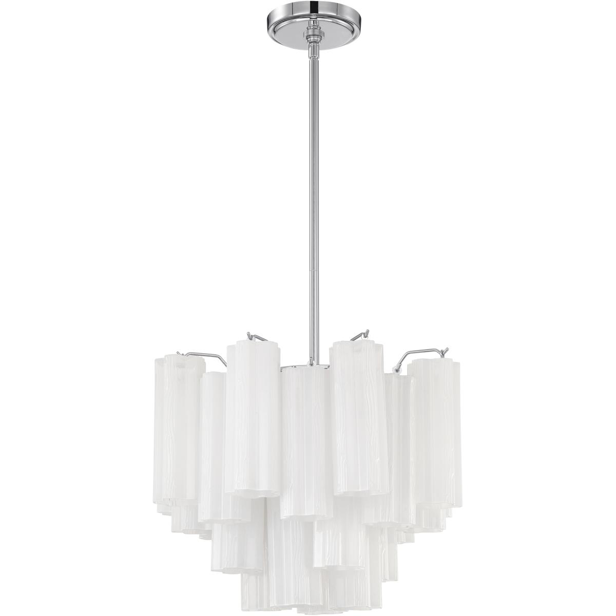 Crystorama ADD-300-CH-WH Addis 4 Light 17.75 inch Polished Chrome Mini Chandelier Ceiling Light in White