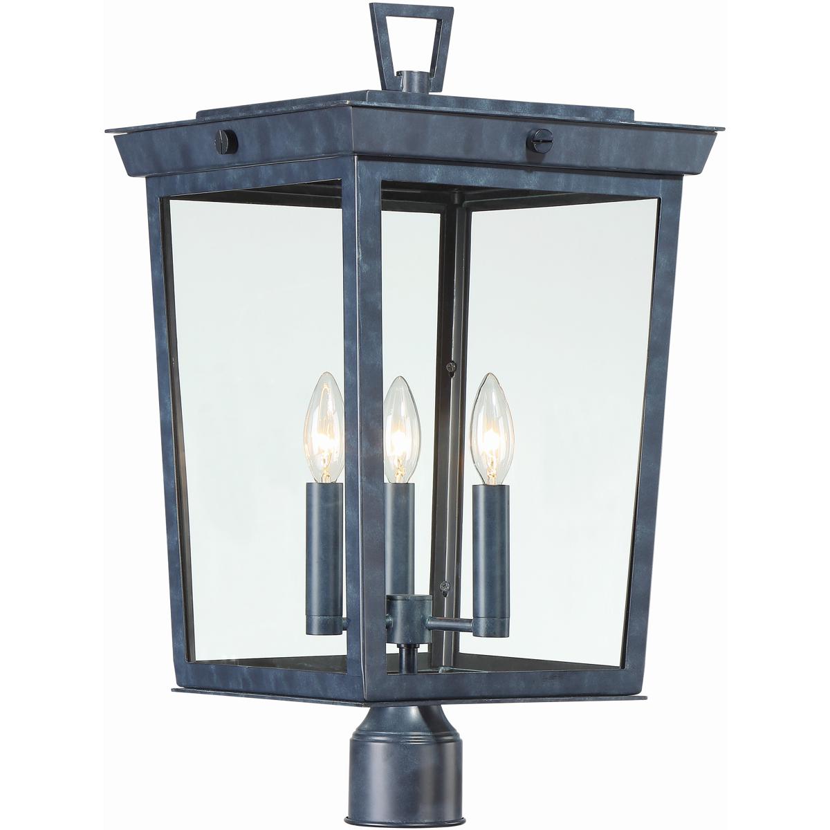 Crystorama BELA8069GE Belmont 3 Light 2225 inch Graphite Outdoor Post