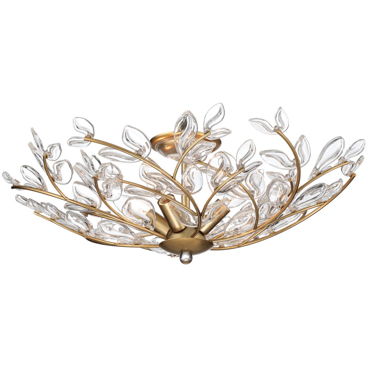 Crystorama BGT-330-SG-CL Bridget 4 Light 21.25 inch Soft Gold Semi Flush Ceiling Light in Clear