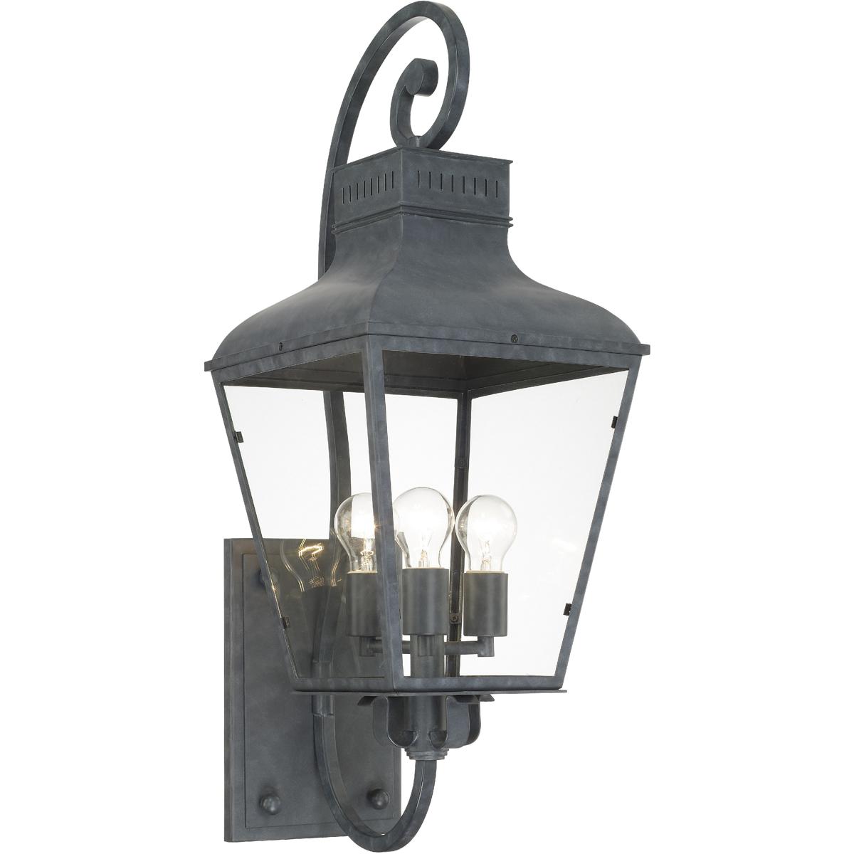 Crystorama DUM9803GE Dumont 3 Light 3225 inch Graphite Outdoor Sconce