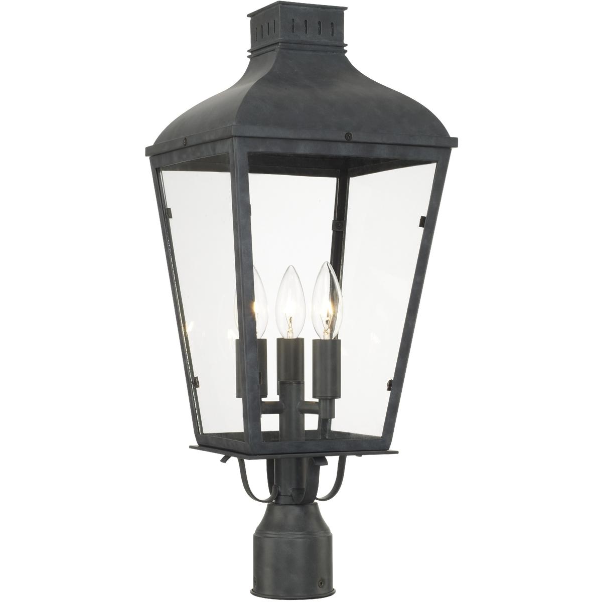 Crystorama DUM9807GE Dumont 3 Light 23 inch Graphite Outdoor Post