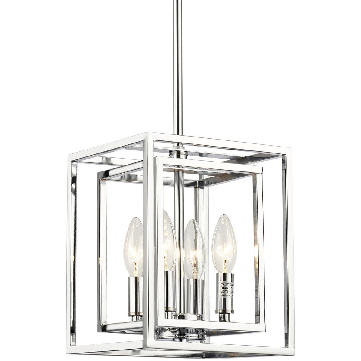Crystorama ED884124CH Kai Pendant Ceiling Light in Polished Chrome
