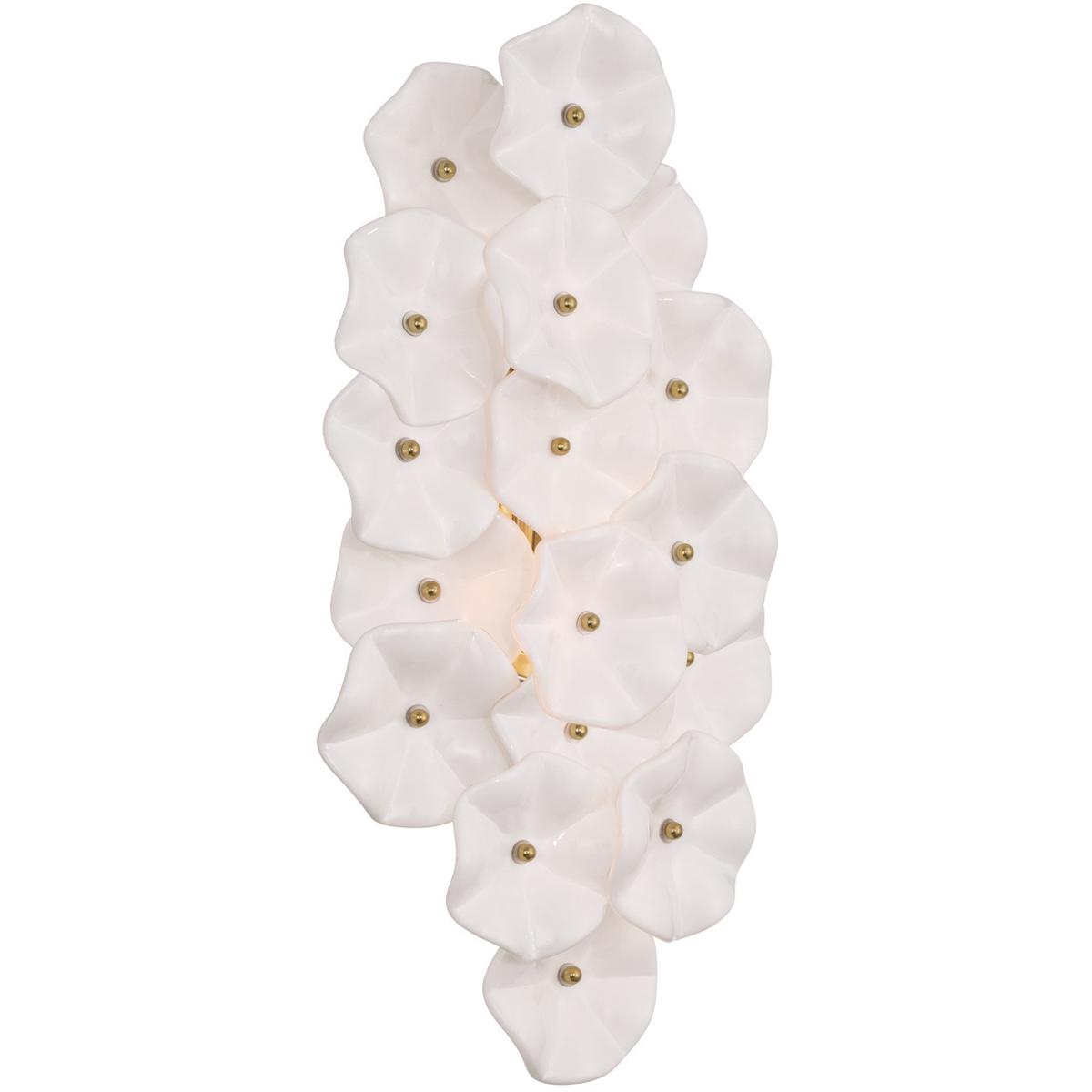 Crystorama ESM-4001-AG-WH Esme Sconce Wall Light