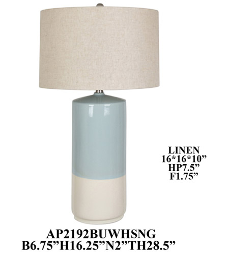 Crestview Collection AP2192BUWHSNG Element 29 inch Table Lamp Portable Light
