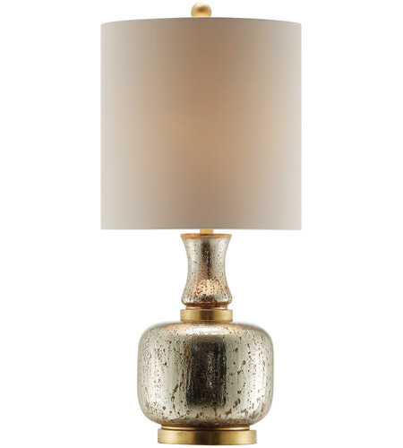 Crestview Collection CVABS1643 Harper 30 inch 150 watt Mercury and Gold Leaf Table Lamp Portable Light 