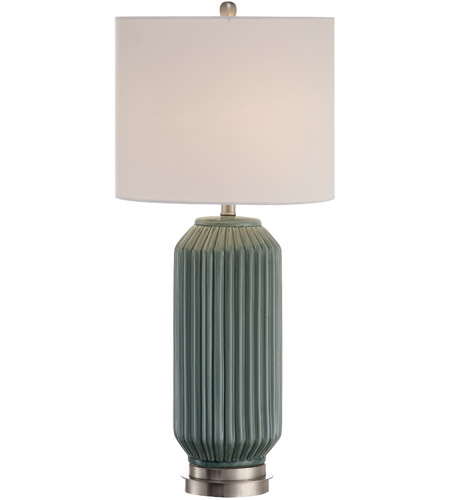 Crestview Collection CVAP1958 Paige 32 inch 100.00 watt Blue and Gray with Brushed Nickel Table Lamp Portable Light