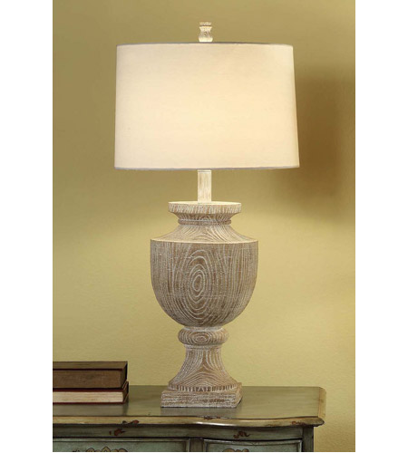 Crestview Collection CVAUP523 Avalon 35 inch 150 watt Bleached Wood Table Lamp Portable Light