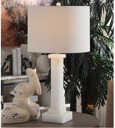 Crestview Collection CVAVP854 Kinsley 31 inch 150 watt Alabaster Table Lamp Portable Light 