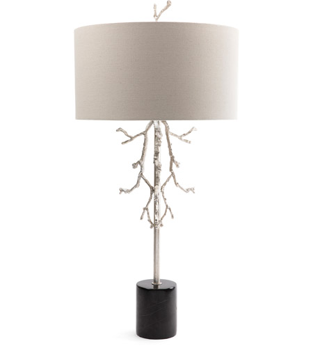 Crestview Collection CVAZMB006 Rowan 37 inch 150.00 watt Gilded Silver and Black Table Lamp Portable Light