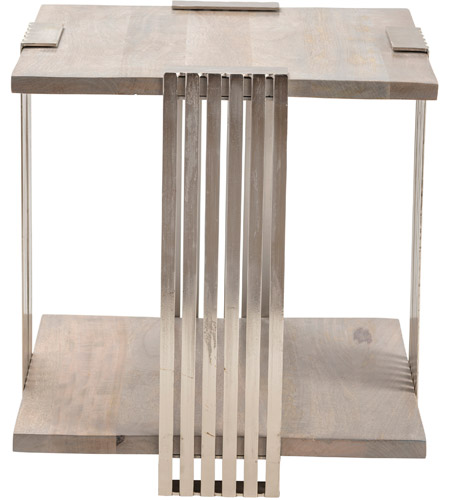 Crestview Collection CVFNR863 Pleasant Hill 25 X 24 inch Medium Gray and Silver End Table