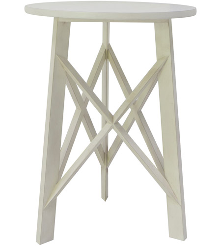 Crestview Collection CVFVR8238 Sanibel 26 X 20 inch White Accent Table
