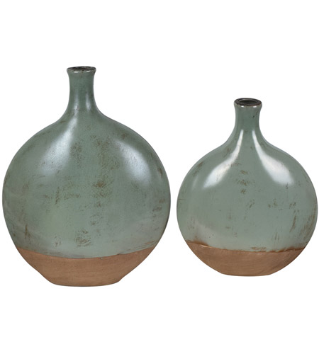Crestview Collection CVVZSA010 Dunleaf 16 X 5 inch Oval Vases, Set of 2