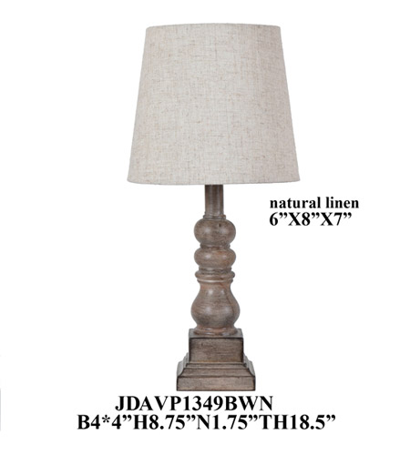 Crestview Collection EVAVP1349BWN Crestview 19 inch Table Lamp Portable Light photo