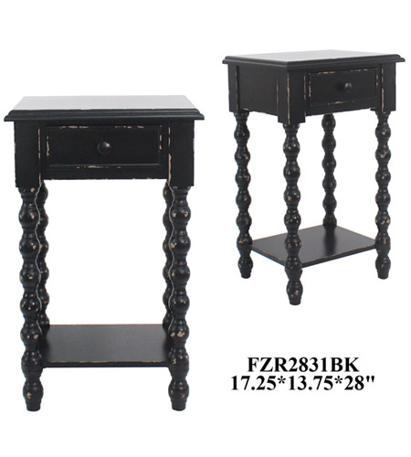 Crestview Collection FZR2831BKSNG Element End Table