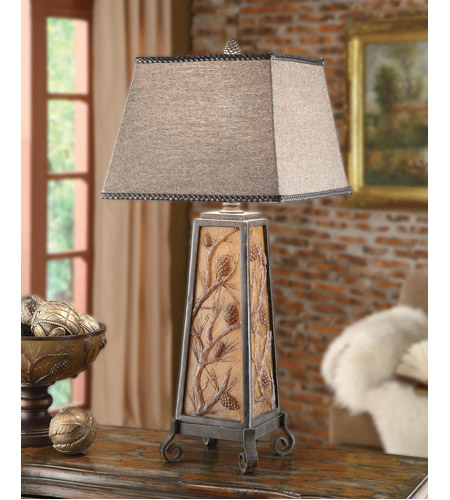 Crestview Collection CIAUP471 Autumn's Light 36 inch 150 watt Amber Bronze Table Lamp Portable Light, with Nightlight