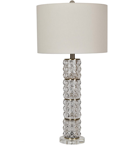 Crestview Collection CVABS1310 Chastain 32 inch 150 watt Clear and Lead Crystal Table Lamp Portable Light