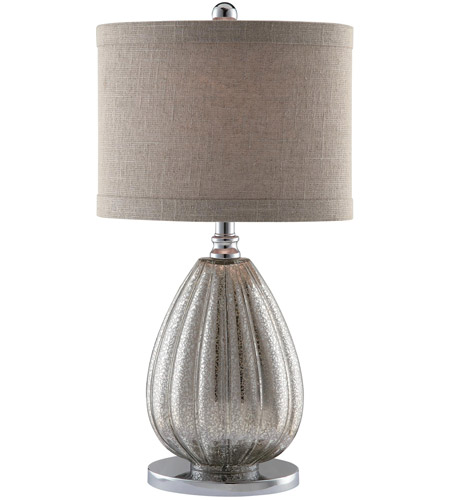 Crestview Collection CVABS672 Stardust 24 inch 100 watt Champagne Mercury and Nickel Table Lamp Portable Light