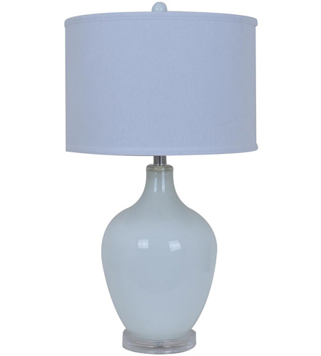 Crestview Collection CVABS811A Avery White 27 inch 150 watt White Table Lamp Portable Light