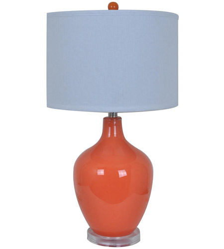 Crestview Collection CVABS811D Avery Orange 27 inch 150 watt Orange Table Lamp Portable Light