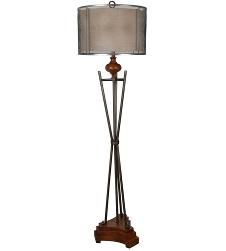 Crestview Collection CVAER995 Kenwood 67 inch 150 watt Iron and Wood Floor Lamp Portable Light