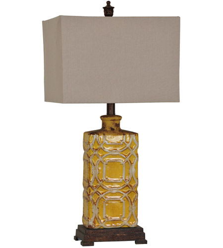 Crestview Collection CVAP1853 Chatham 29 inch 150 watt Antique Yellow Table Lamp Portable Light