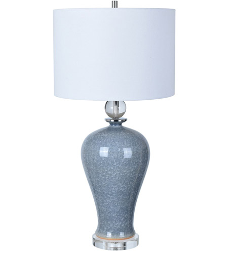 Crestview Collection CVAP2014 Ambient 31 inch 150 watt Blue and Crystal Table Lamp Portable Light