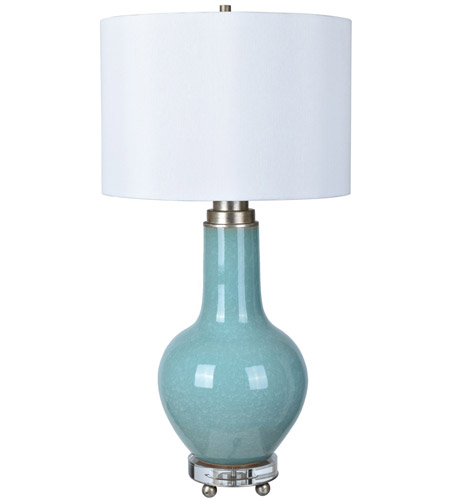 Crestview Collection CVAP2027 Penta 32 inch 150 watt Turquoise and Silver Table Lamp Portable Light photo