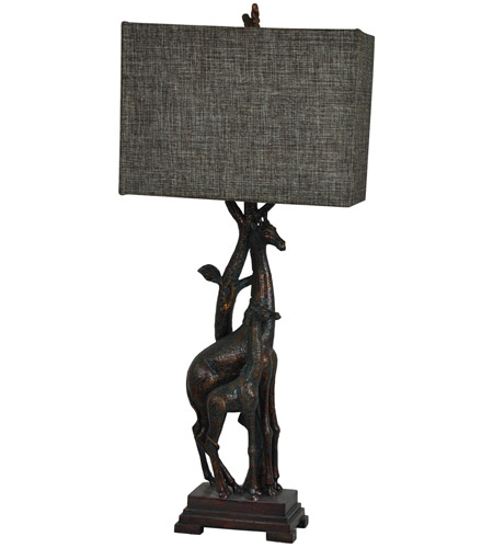 Crestview Collection CVAVP366 Giraffe 33 inch 100 watt Bronze Table Lamp Portable Light