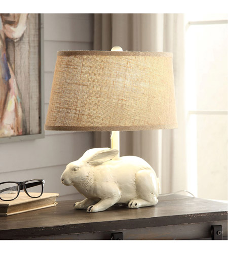 Crestview Collection Cvavp591w Bunny 17, Rabbit Table Lamp White Shade