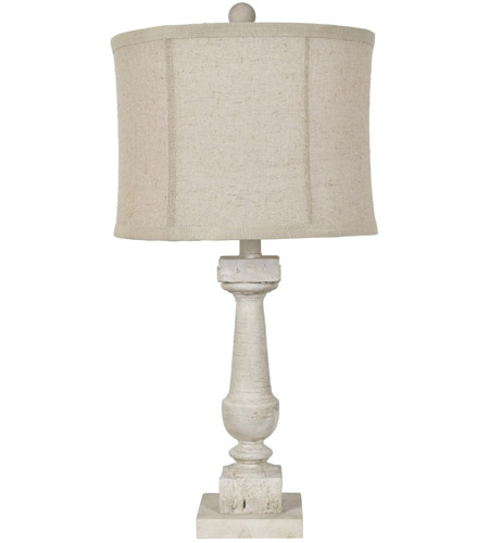 Crestview Collection CVAVP861 Pearson 25 inch 150 watt White Washed Table Lamp Portable Light